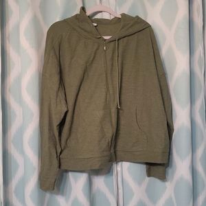 Olive Green Full Zip Hoodie